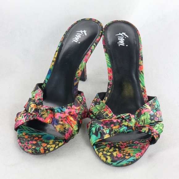 FIONI Multicolor Cross Strap Open Toe Sandals Sz 8.5 US Women - Picture 3 of 8